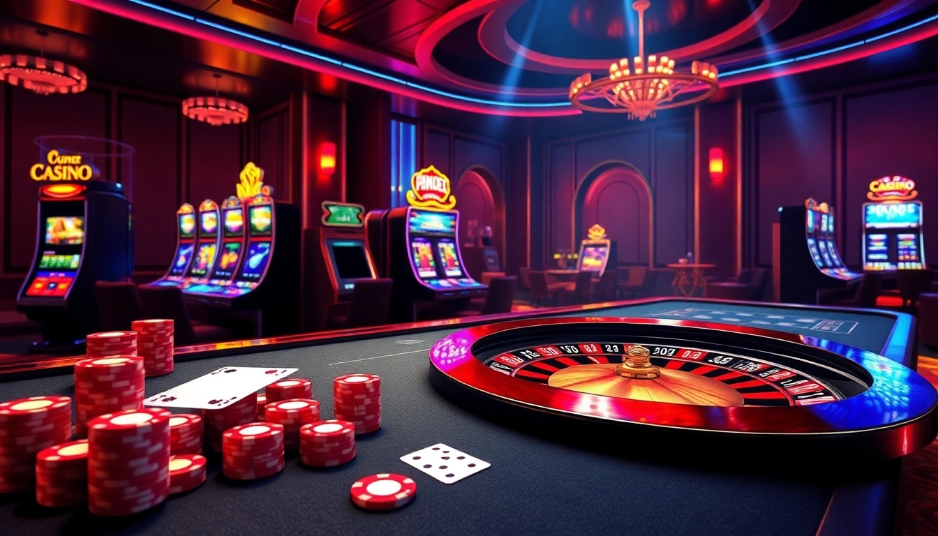 Experience thrilling gaming at https://nk88.boo/ with vibrant online casino elements including cards and roulette.