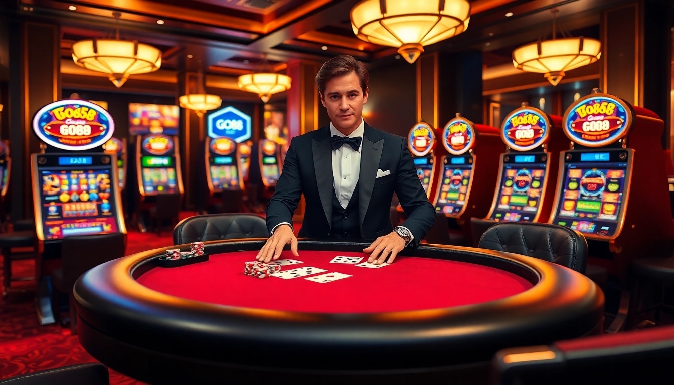 Experience excitement at GO88's live poker game with professional dealers and elegant designs.