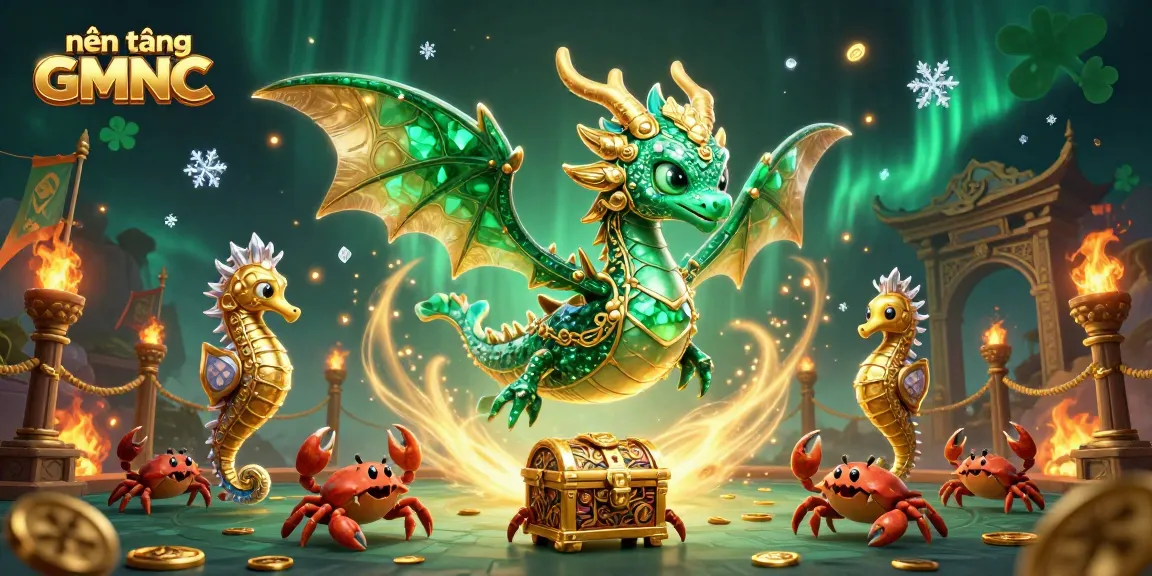 Experience the essence of nền tảng GMNC in this vibrant casino illustration featuring fantasy elements and betting icons.