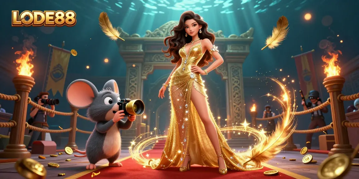 Engage with LODE88 for thrilling online gaming, featuring glamorous characters and rich casino elements.