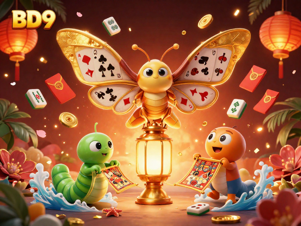 Experience thrilling gaming adventures with BD9's illustrated casino scenes and vibrant colors.