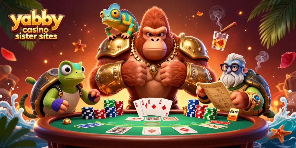 Engage with the excitement of yabby casino sister sites featuring gorilla king, chameleon, and tortoise elder.