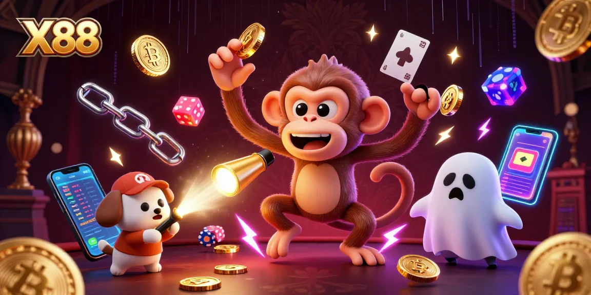 X88 players enjoy engaging gameplay in a haunted casino with magical gold elements.