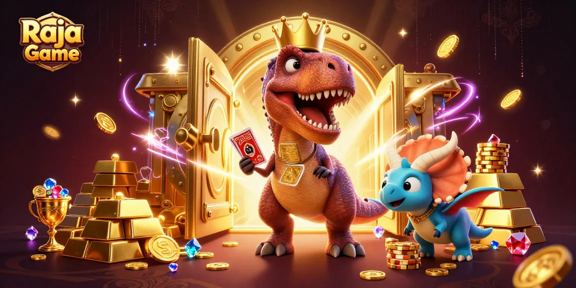 Engage with Raja Game to shuffle cards and stack golden chips in an exciting casino atmosphere.