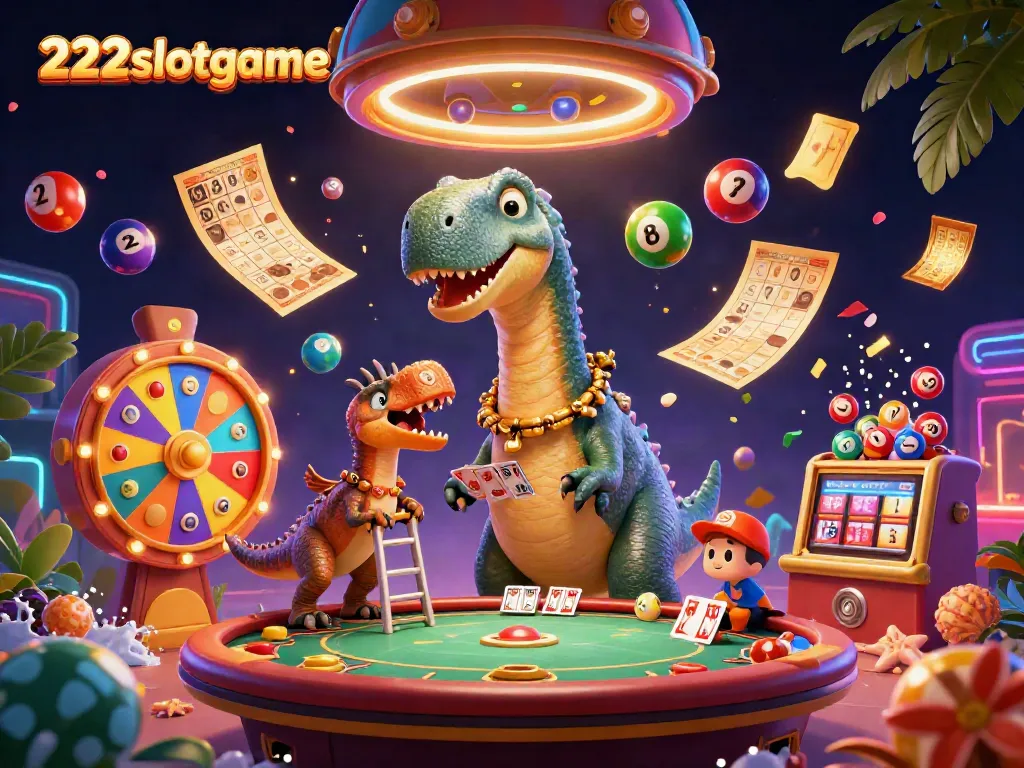 Gali keberuntungan di dunia 222slotgame dengan brontosaurus ikonik dan kartu poker!