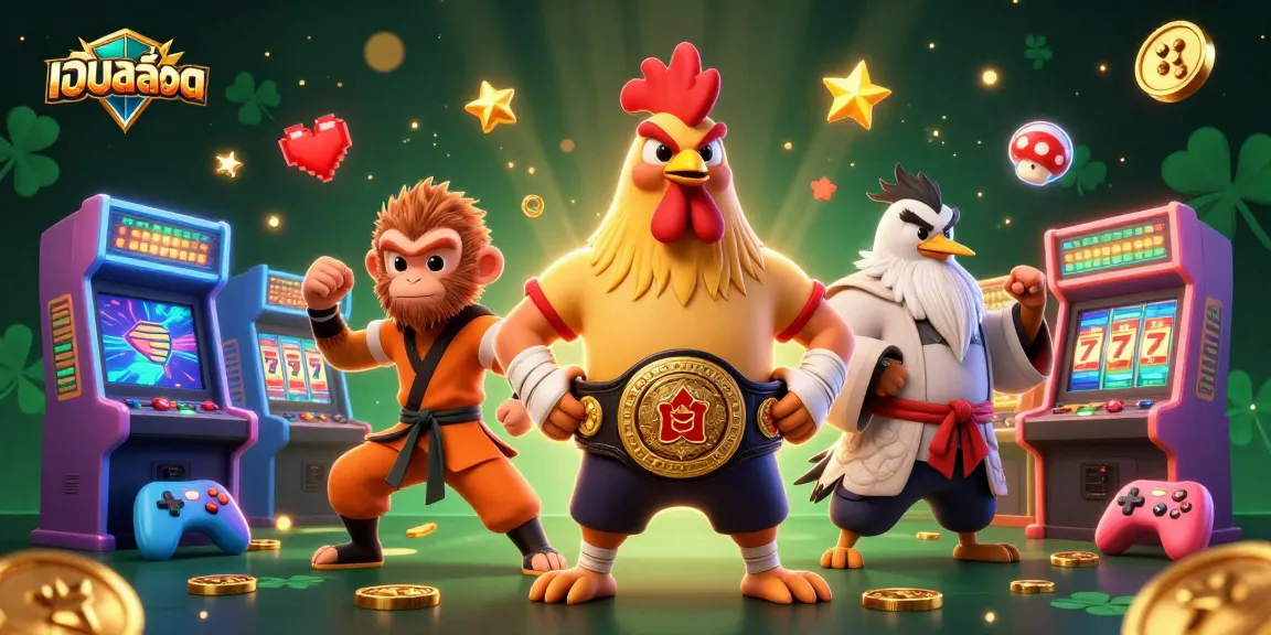 Engage in thrilling เว็บสล็อต gameplay with vibrant characters and casino elements, showcasing energetic interactions and rich visuals.