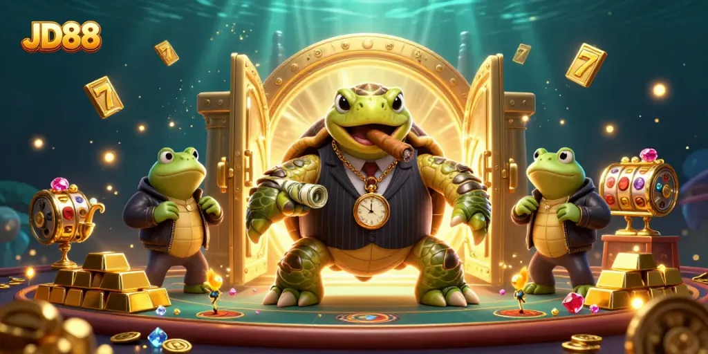 JD88 players enjoy vibrant slots and jackpot thrills in a dynamic casino illustration.