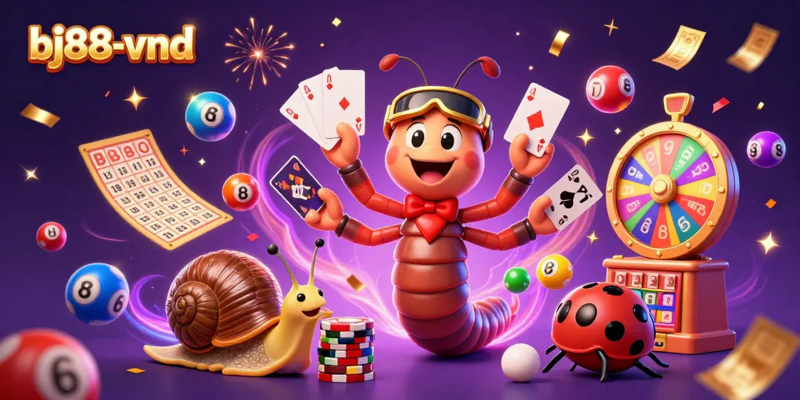 Experience the excitement of bj88-vnd with a vibrant casino-themed illustration.