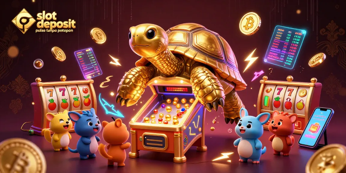 Menghadirkan slot deposit pulsa tanpa potongan yang mudah diakses, ilustrasi kasino 3D dengan karakter dan elemen permainan menyenangkan