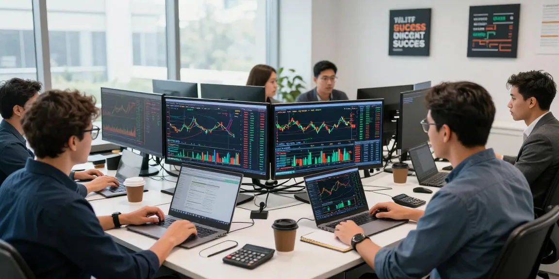 Trader menganalisis grafik dan tren kakakjudi di ruang kerja modern.