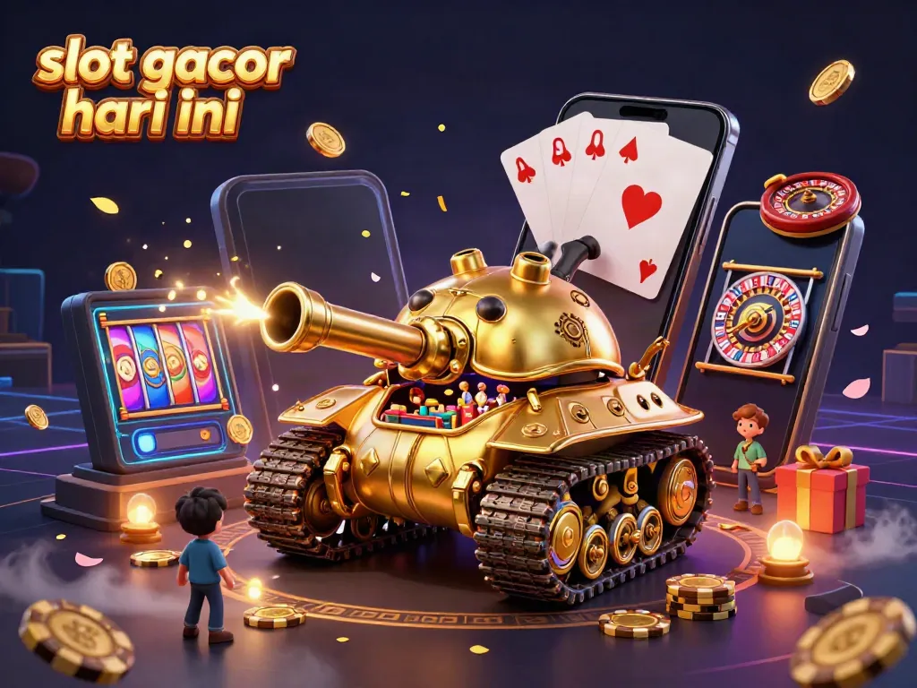 Menyaksikan permainan slot gacor hari ini dengan tank beetle emas yang memiliki kasino mini di dalamnya.