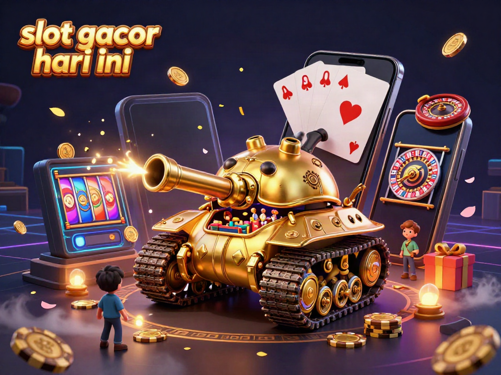 Menyaksikan permainan slot gacor hari ini dengan tank beetle emas yang memiliki kasino mini di dalamnya.