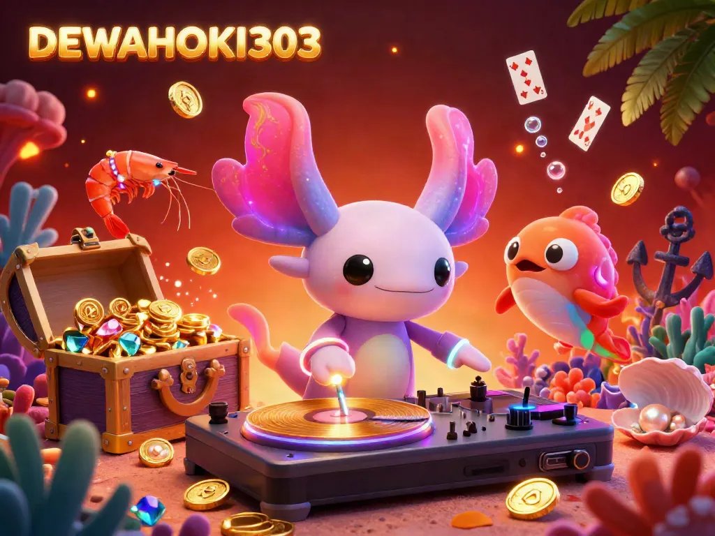 Raih jackpot dengan DEWAHOKI303 dalam suasana penuh warna, bersama DJ axolotl dan teman-teman.