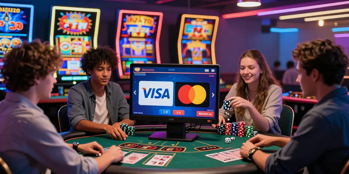 Engaging players at a credit card casino with vibrant slot games and easy payment options.