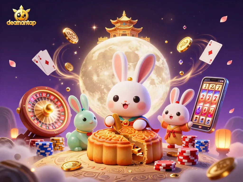 Spin the reels with dealmantap in a vibrant 3D casino scene filled with treasures!