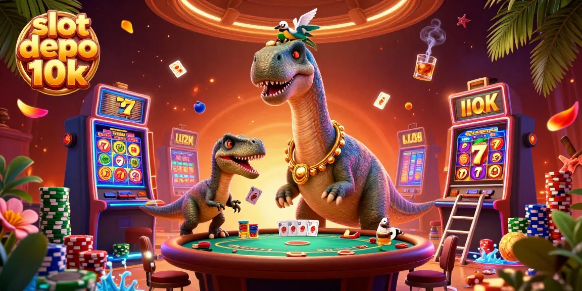 Engage in thrilling slot games with our vibrant slot depo 10k illustration featuring dynamic gaming elements.