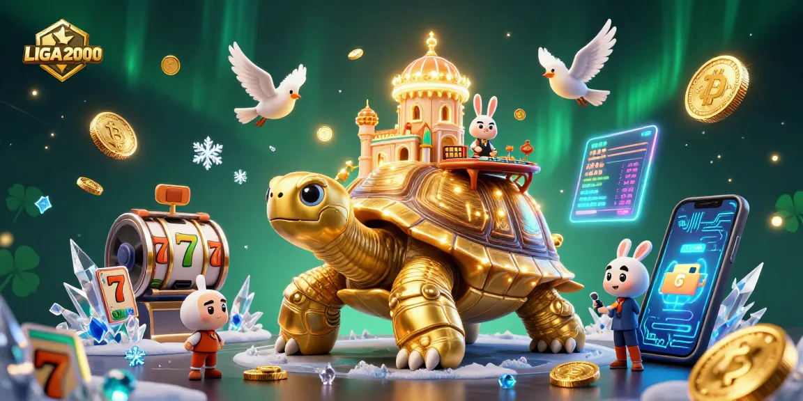 Pemain LIGA2000 menikmati animasi permainan slot yang vibrant sambil memenangkan koin emas di kasino fantasi