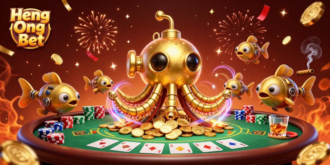 Experience thrilling gameplay at Heng Ong Bet with our vibrant casino scene featuring energetic gaming elements.