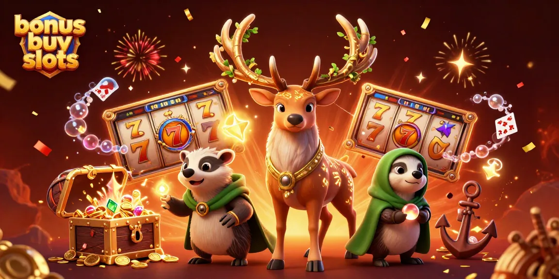 Experience thrilling bonus buy slots with captivating characters and vibrant casino game elements