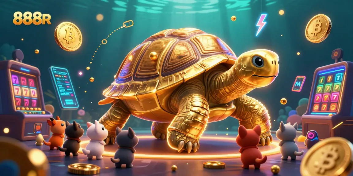Engage with 888R in an imaginative casino world featuring golden animals and exciting gameplay elements.