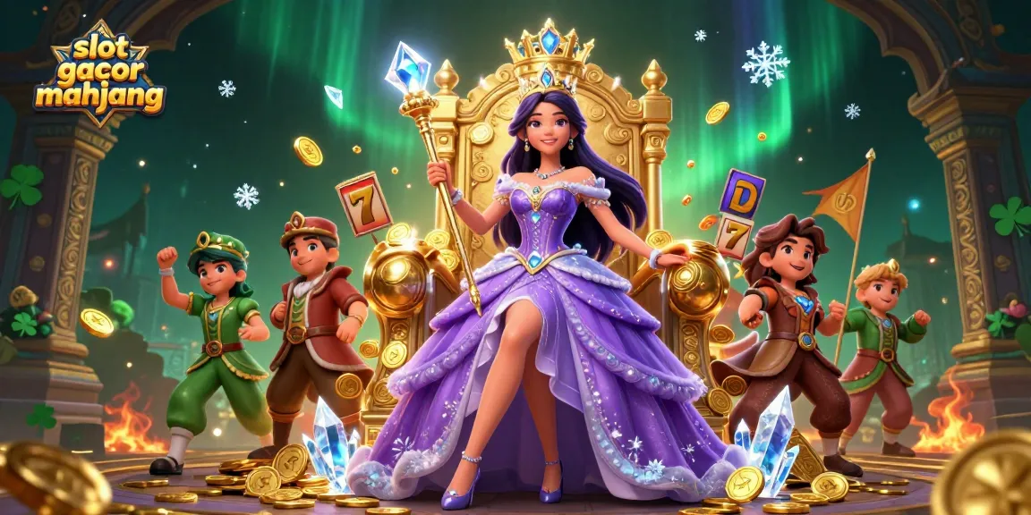 Engage in slot gacor mahjong with stunning visuals showcasing golden elements, vibrant characters, and dynamic gameplay.