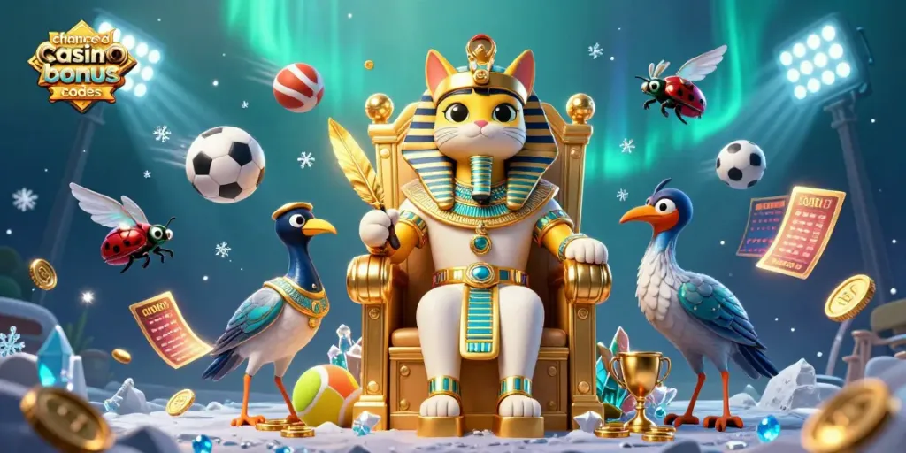 Engage with exciting chanced casino bonus codes while playing with a lavish Egyptian theme.