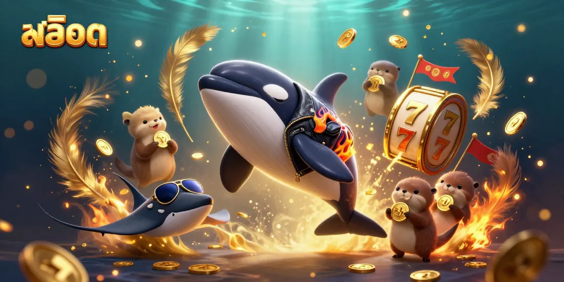 Engage with สล็อต through thrilling illustrations of winning underwater adventures with vibrant casino elements.