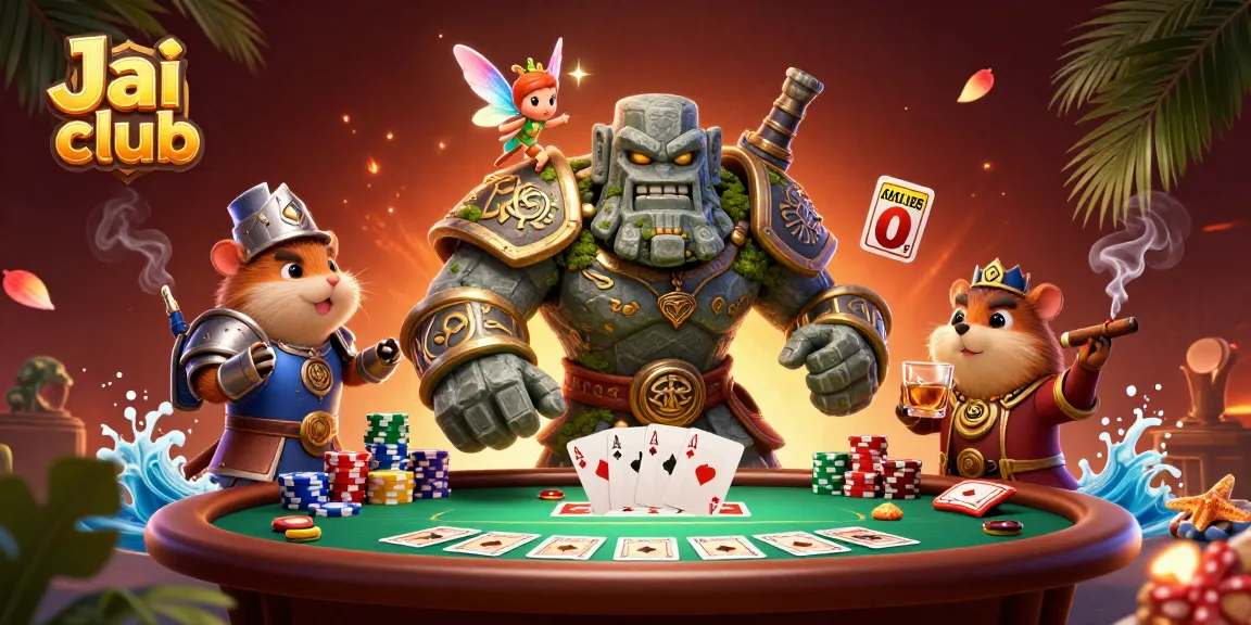 Engage in thrilling gameplay at Jai club with vibrant characters and dynamic casino elements.