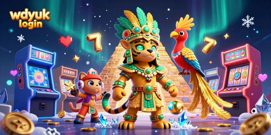 Experience the thrill of wdyuk login with vibrant casino elements in a rich 3D illustration.