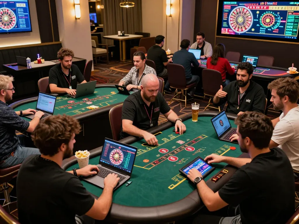 Players engaged in live casino games at cm 88, showcasing excitement in online gambling.