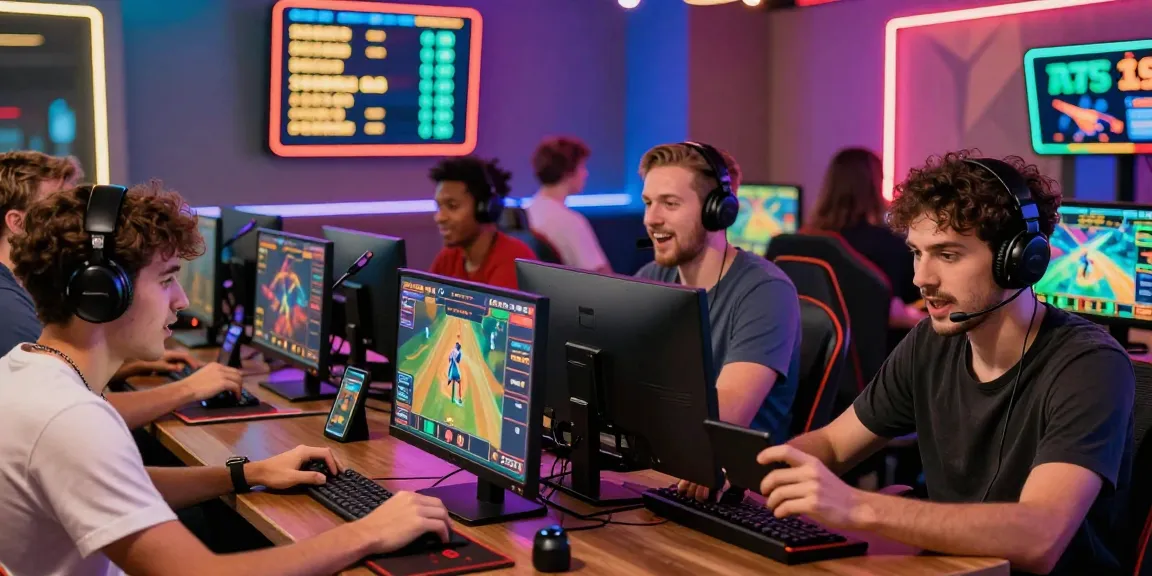 Diverse players enjoying esports da sorte apuestas in a vibrant online gaming lounge, showcasing excitement and engagement.