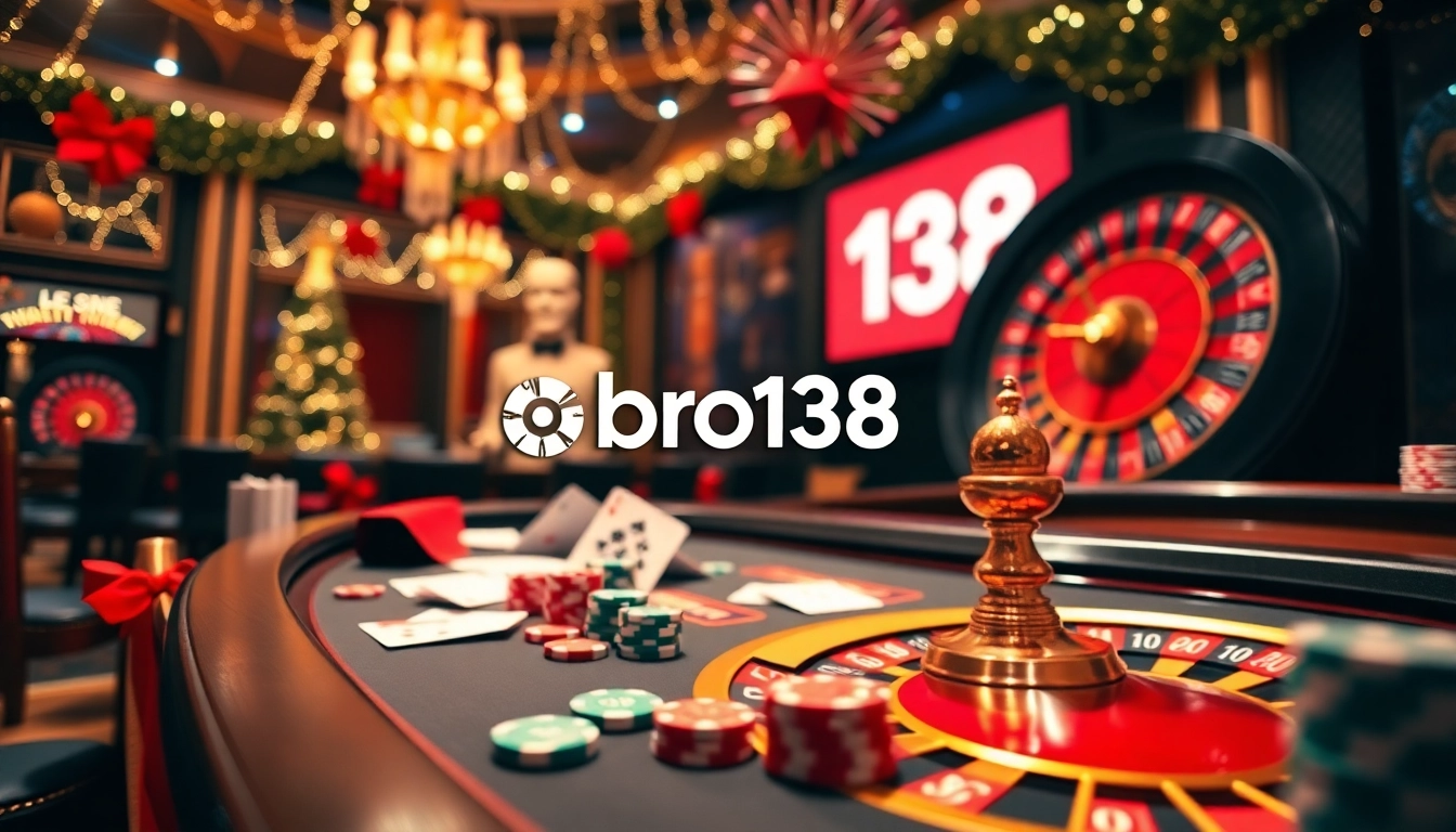 Celebrate New Year's Eve at bro138's vibrant casino, featuring thrilling games and festive lights.