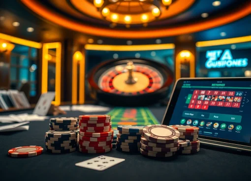 Engage in thrilling gameplay at nhà cái Man88 with luxurious poker chips and vibrant casino tables.