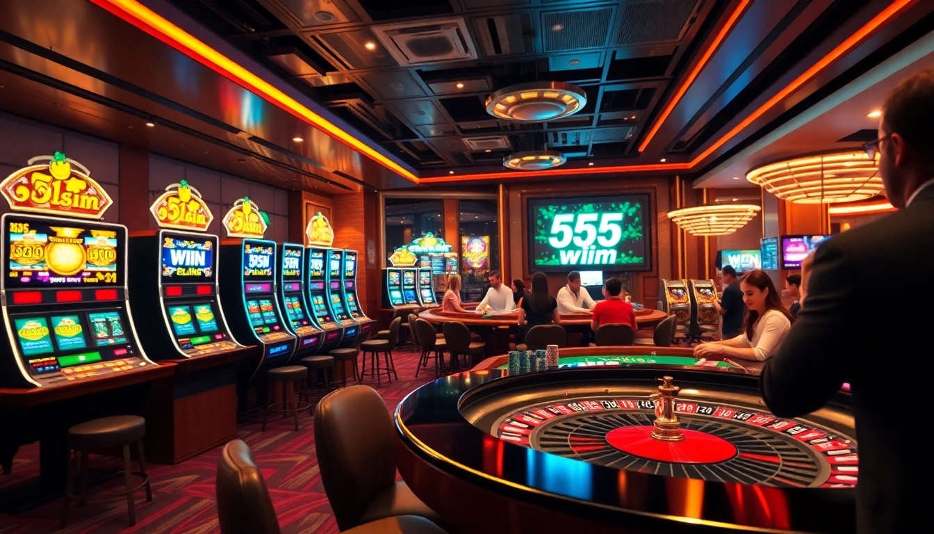 Experience the thrill of winning at 555 win in a luxurious casino filled with excitement.