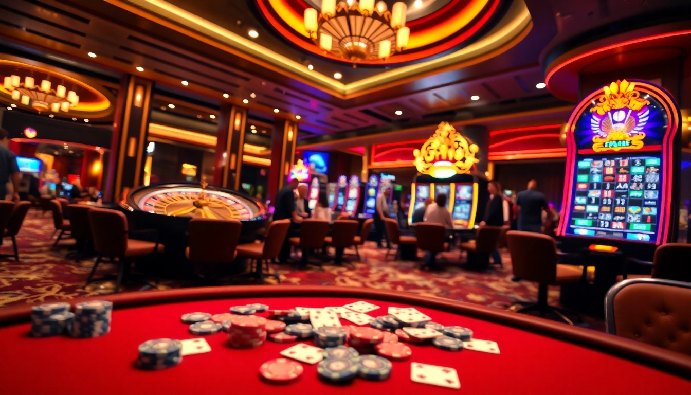 Engaging roulette and slot machine scene highlighting RR88's professional gambling atmosphere.