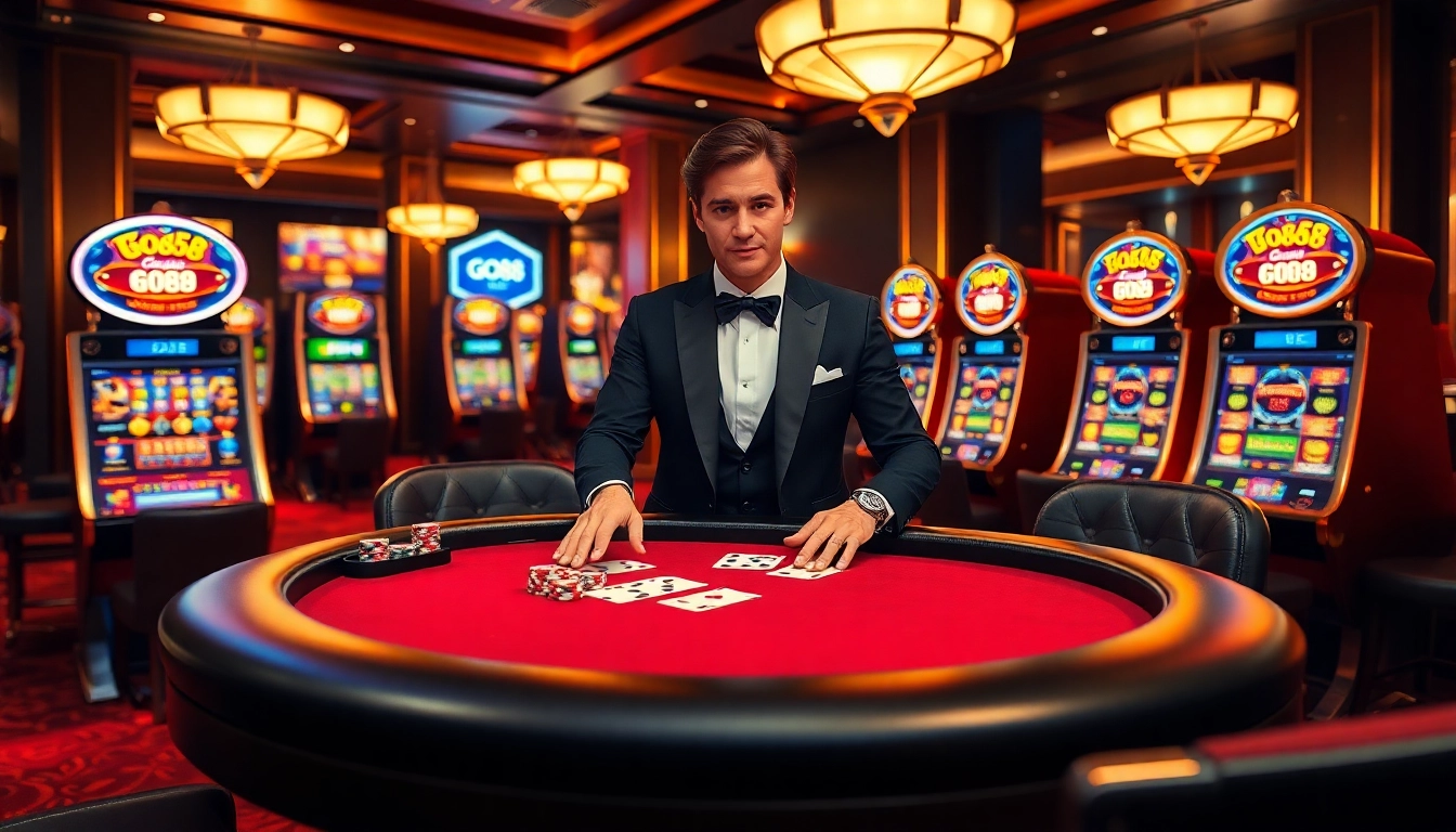 Experience excitement at GO88's live poker game with professional dealers and elegant designs.