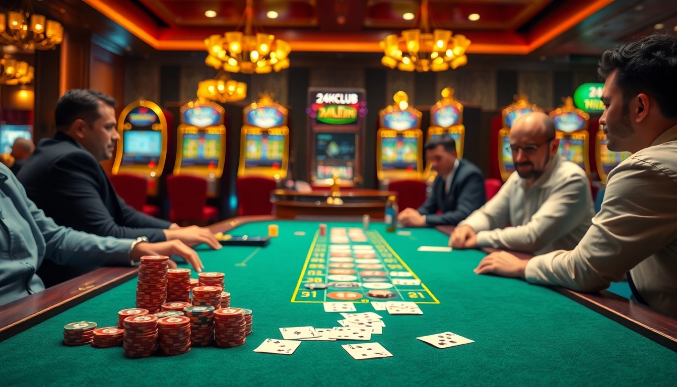 Trải nghiệm một trò chơi đầy kịch tính tại 24kclub với các yếu tố casino sống động và người chơi tích cực tham gia.