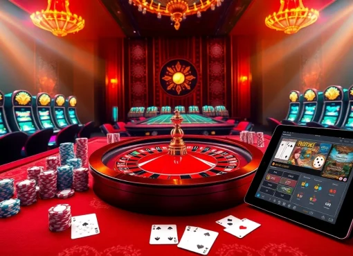 Engaging casino scene with a spinning roulette wheel and poker chips, showcasing excitement at https://thabet.vegas/.