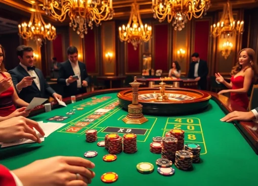 Players engaging in a thrilling casino game of roulette with KK55 poker chips