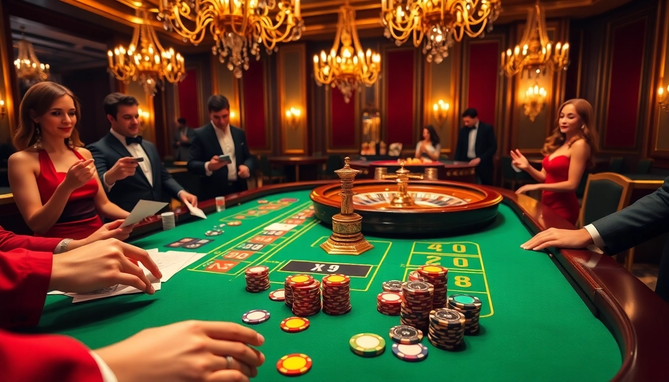 Players engaging in a thrilling casino game of roulette with KK55 poker chips