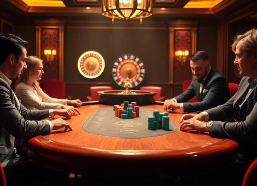 Experience thrilling action at dr88's luxurious casino tables with vibrant chips and excitement.