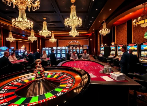 Exciting gambling scene at ZX88 featuring roulette, poker, and vibrant casino atmosphere.