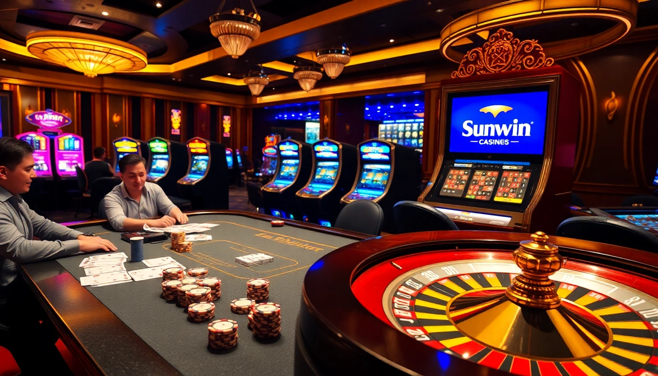 Experience the excitement of winning with Sunwin at a luxurious casino table filled with thrilling games.