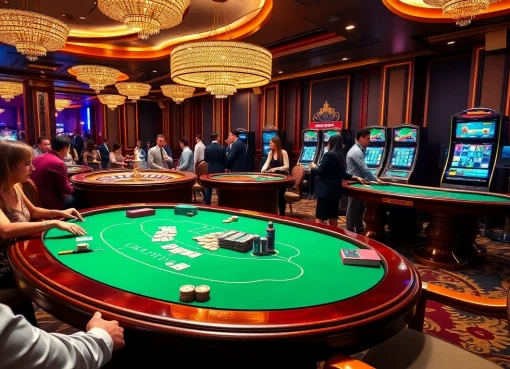 Experience excitement with gaming tables and slots at https://go8.cash/ casino scene.