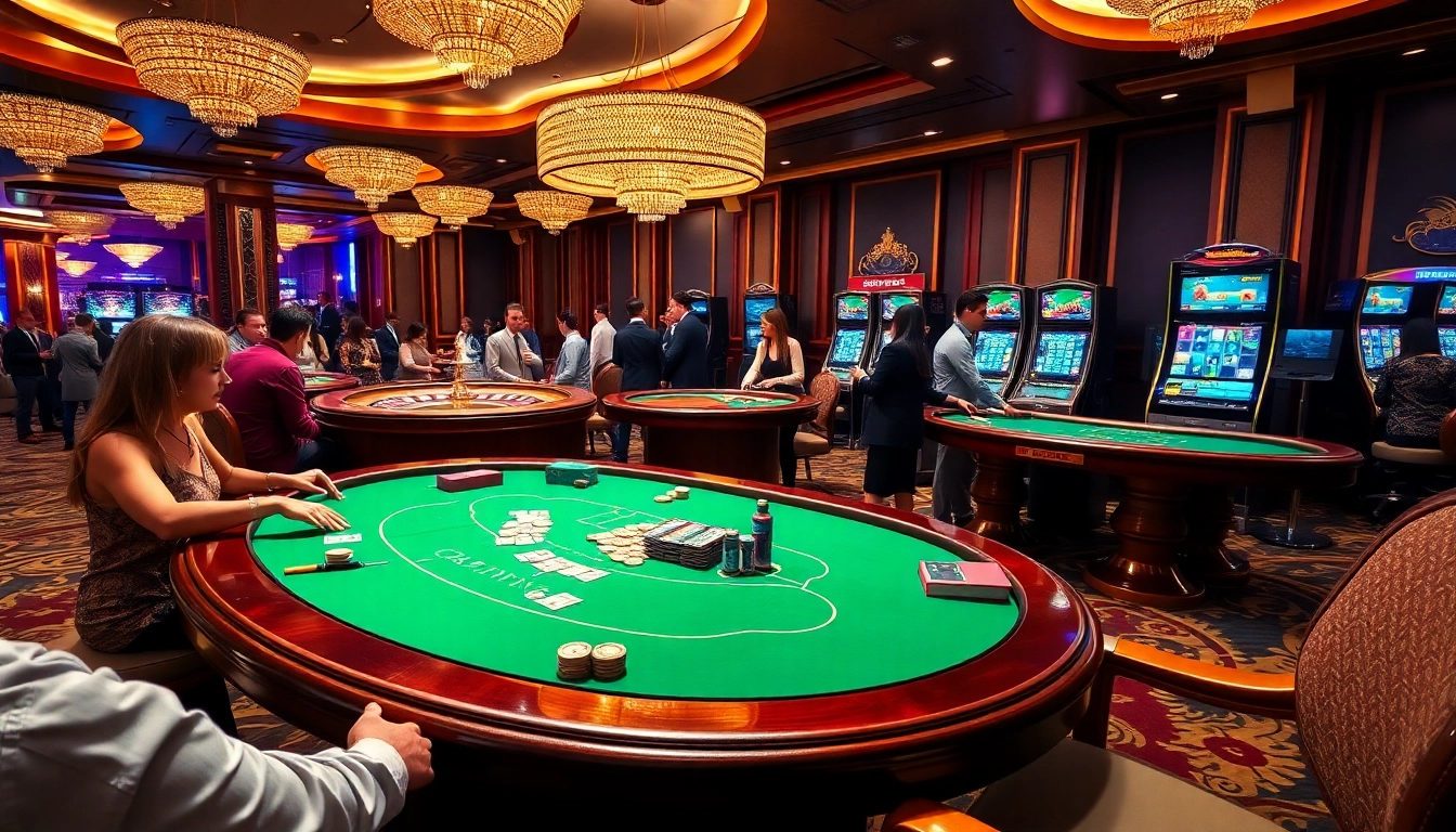 Experience excitement with gaming tables and slots at https://go8.cash/ casino scene.