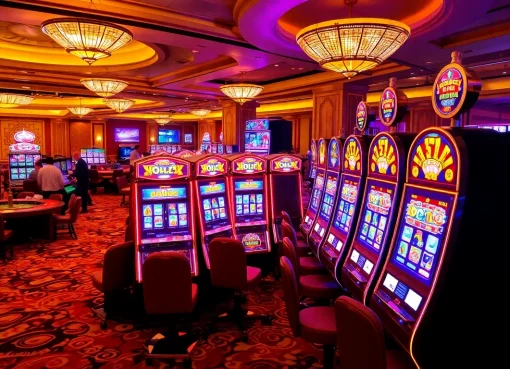 Players enjoying engaging slot machines in a vibrant casino atmosphere that sparks excitement.