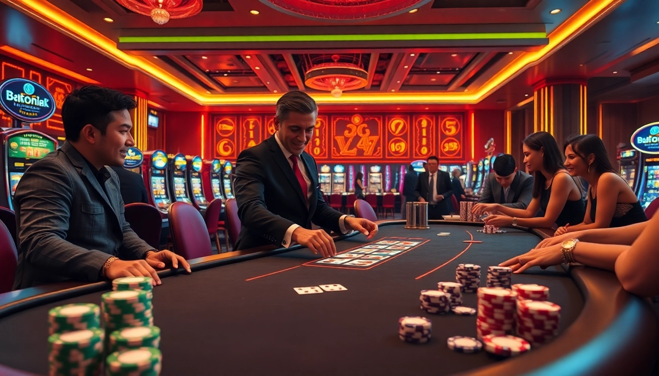 Experience high-stakes excitement with nhà cái x88 at a vibrant casino table.